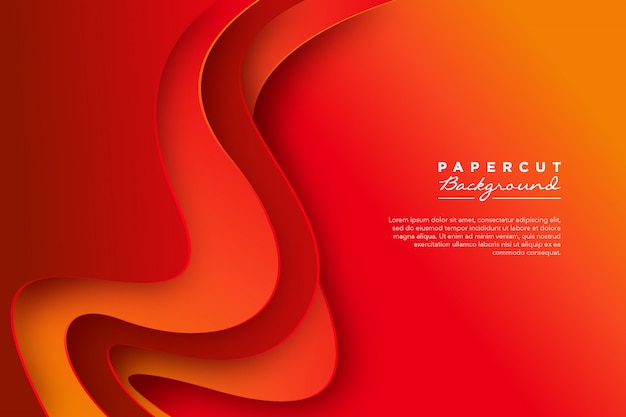 Abstract red paper cut background