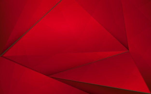 Abstract red polygonal with christmas abstract background