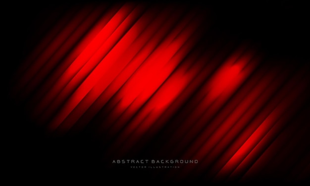 Abstract red stripe blur geometric on black design modern background vector