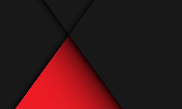 Abstract red triangle shadow line on black with blank space design modern luxury background.