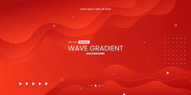 Abstract red waves geometric background. Modern background design. gradient color for ads promotion