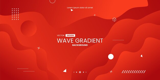 抽象的な赤い波の幾何学的な背景。モダンな背景デザイン。広告宣伝用のグラデーションカラー