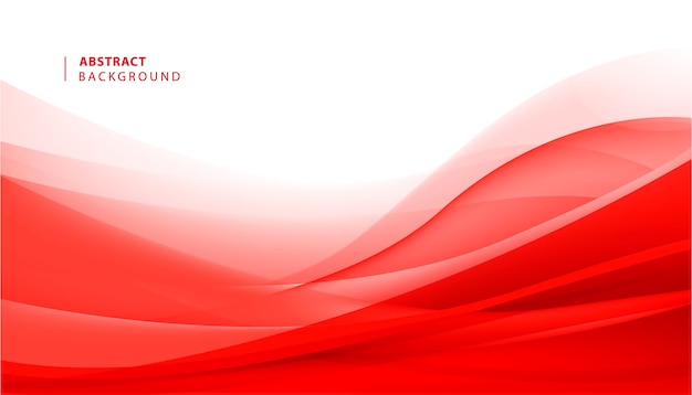  abstract red wavy background. Curve flow motion illustration