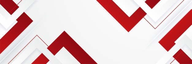 Abstract red white banner background