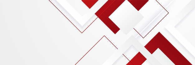 Vector abstract red white banner background