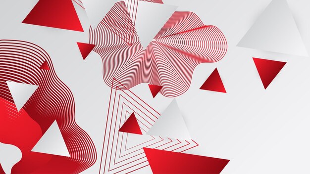 Geometric background modern red card: Graphic #22007425