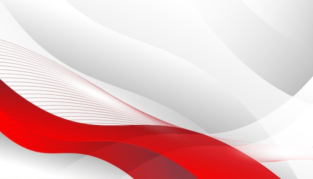Abstract Red and White Graphic Background with wavy lines