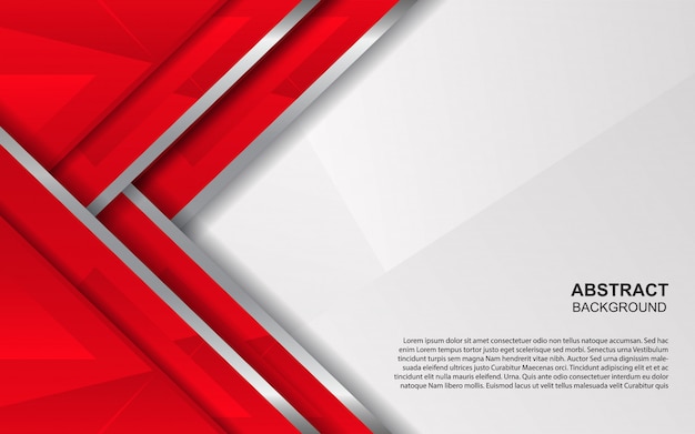 Abstract red and white overlap background