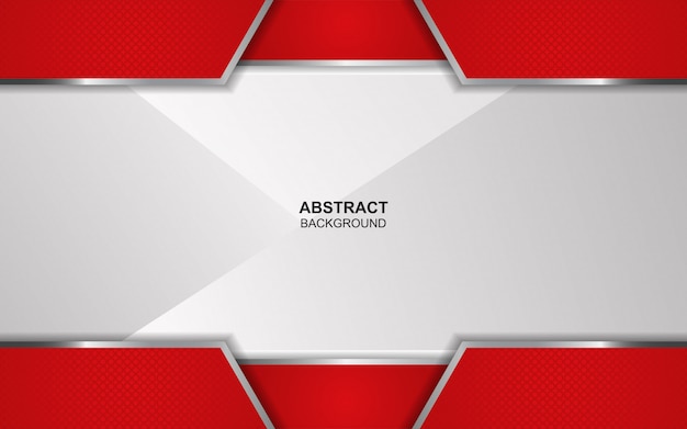 Abstract red and white overlap background