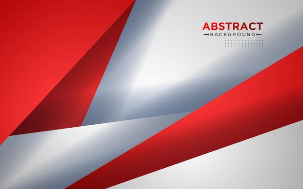 Abstract red and white triangle overlapping layers geometric background a combination eps10 vector