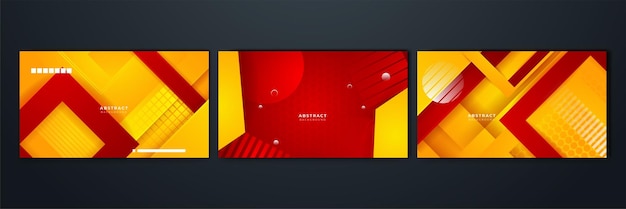 Abstract red and yellow background Design for poster template on web backdrop banner brochure website flyer landing page presentation certificate and webinar