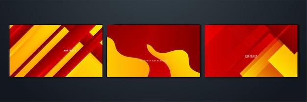 Abstract red and yellow background Design for poster template on web backdrop banner brochure website flyer landing page presentation certificate and webinar