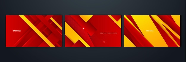 抽象的な赤と黄色の背景 web 背景バナー パンフレット web サイト チラシ ランディング ページ プレゼンテーション証明書とウェビナーのポスター テンプレートのデザイン