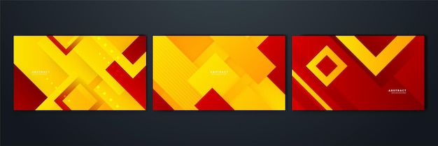 Abstract red and yellow background Design for poster template on web backdrop banner brochure website flyer landing page presentation certificate and webinar