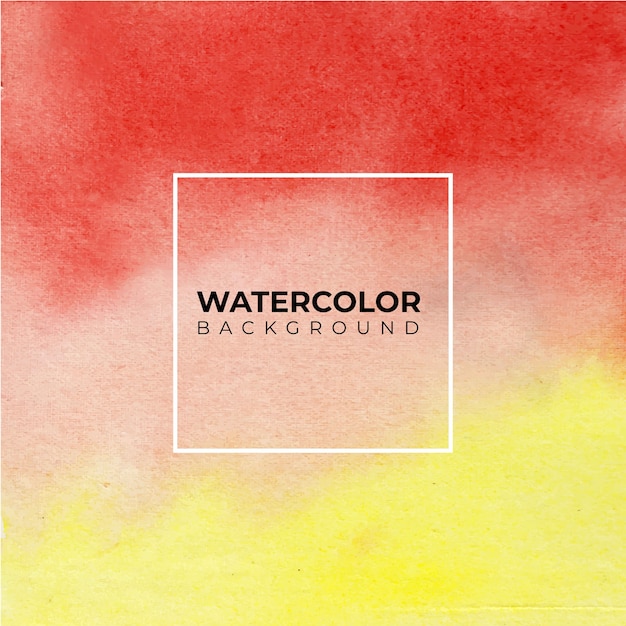 紙に抽象的な赤と黄色の塗られた水彩画の背景