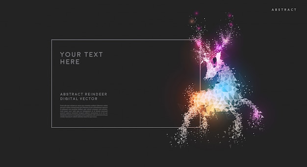 Abstract Reindeer Digital template