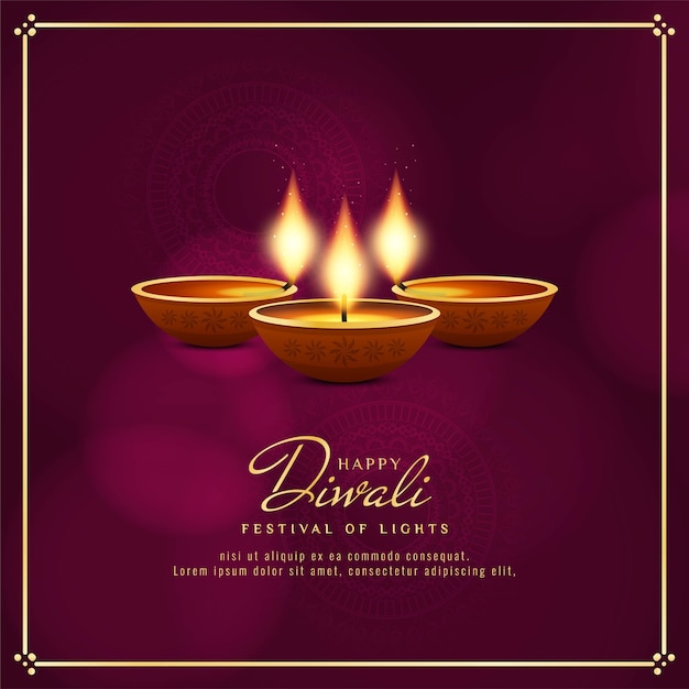 Fondo decorativo di diwali felice religioso astratto