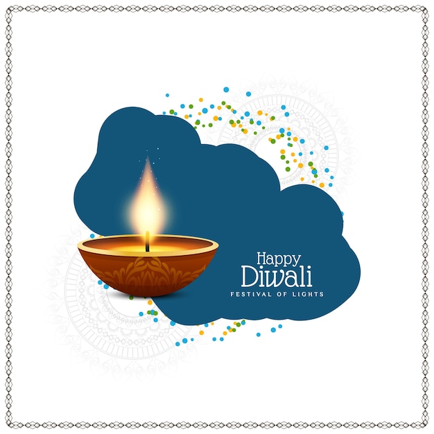 Abstract religious Happy Diwali stylish background