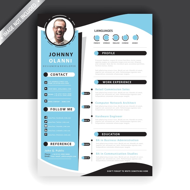 Abstract resume template