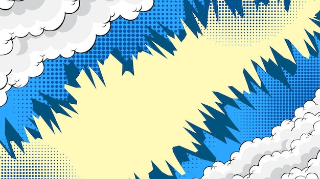 Abstract retro comic background with cartoon cloud can be used for decoration or graphics graphic