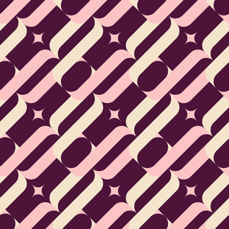 Vector abstract retro diagonal geometric chains seamless pattern trendy fashion colors perfect for allover