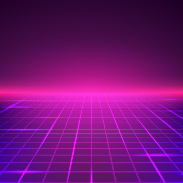abstract retro landscape in purple colors. futuristic digital surface. sci-fi abstract geometric background.  