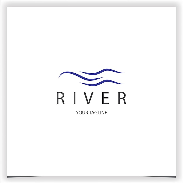 Abstract river wave logo symbol design wave icon vector image logo premium elegant template vector eps 10