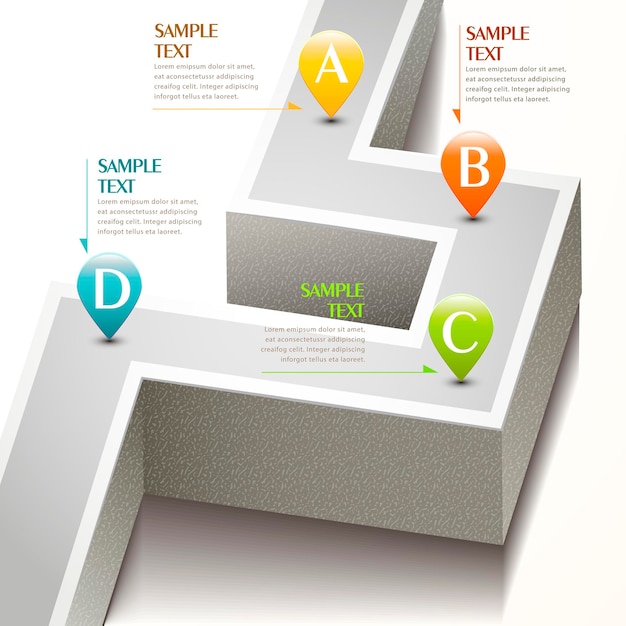 abstract road infographic