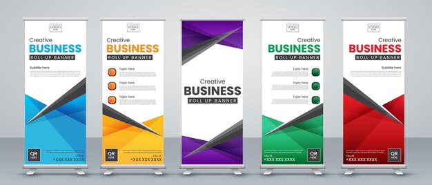 abstract roll-up banner ontwerp