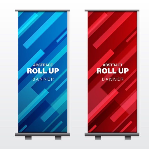 Abstract roll up banner