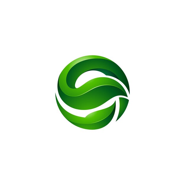 Abstract rond groen logo-ontwerp