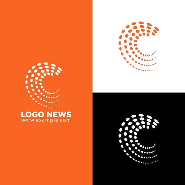 Abstract rond logo-ontwerp geschikt voor nieuwslogo