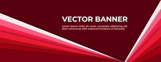 Abstract rood banner creatief vector achtergrond sjabloonontwerp