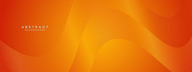 Abstract Rood oranje zwaaiende cirkels lijnen technologie achtergrond oranje gradiëntlijn geometrische vlag