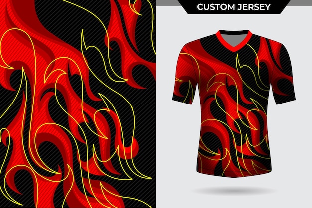 Vector abstract rood patroon voor tshirt jersey sport