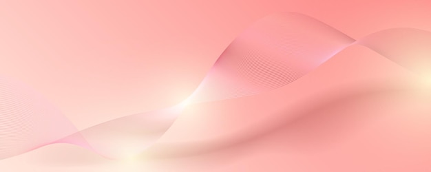 Banner di lusso in oro rosa astratto