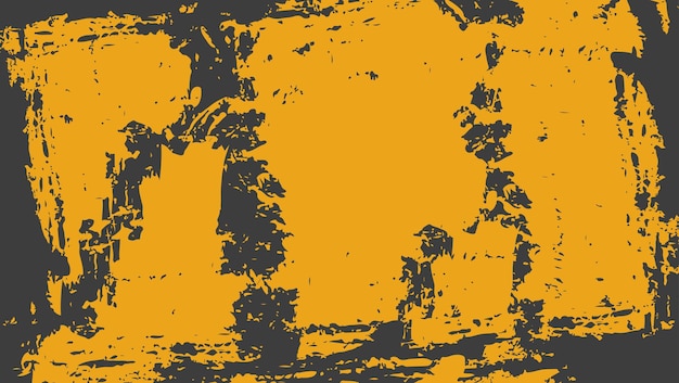 Vector abstract rough yellow black grunge texture background