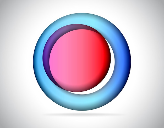 Vector abstract round colorful glass