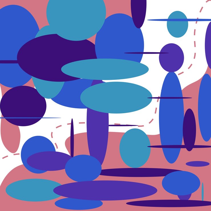 Vector abstract round ilustratin