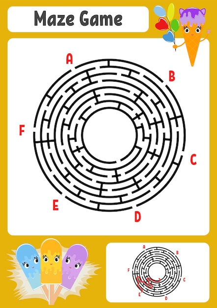 Abstract round maze