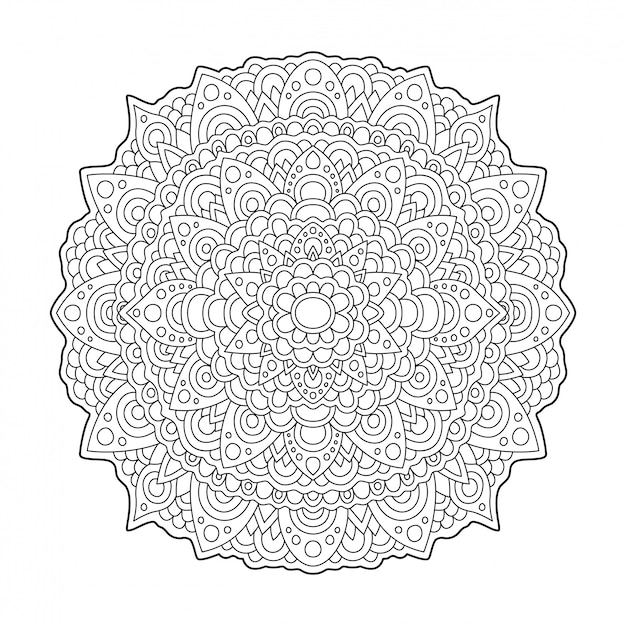 白い背景の上の抽象的な円形パターン