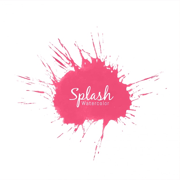 Abstract roze aquarel splash ontwerp