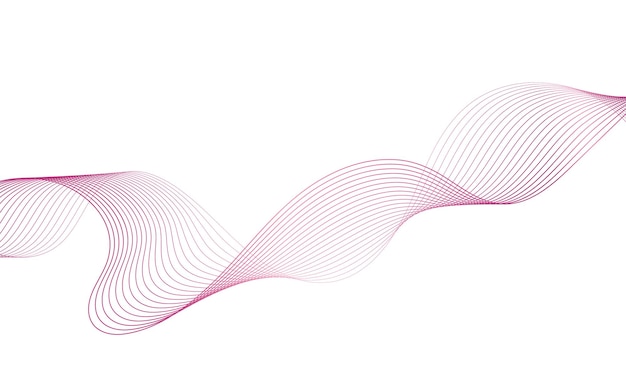 Abstract roze gradiëntgolfelement voor ontwerp. Gestileerde lijntekeningen achtergrond.