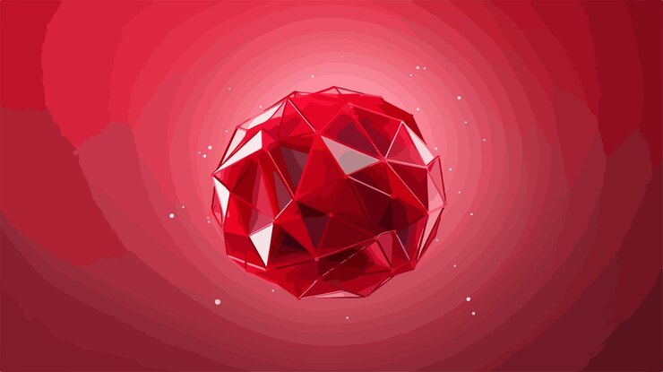 Vector abstract ruby 3d modern lattice origami background