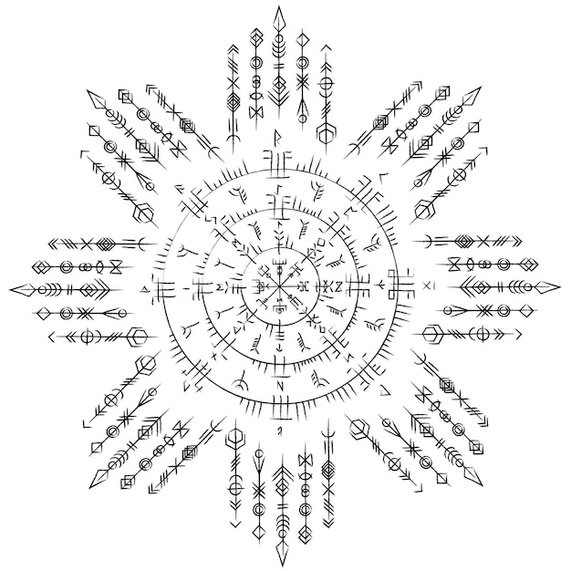 Carta da parati variopinta delle rune astratte