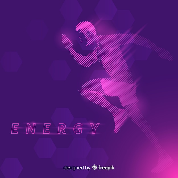 Abstract runner silhouette  flat design