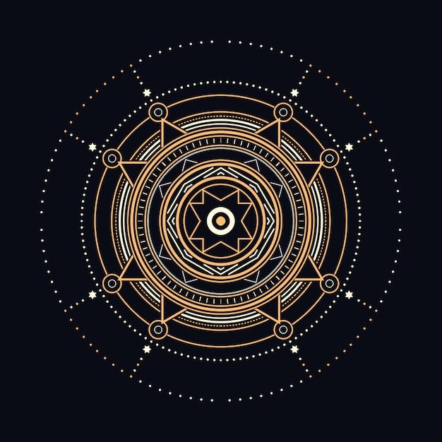 Vector abstract sacred geometric illustration