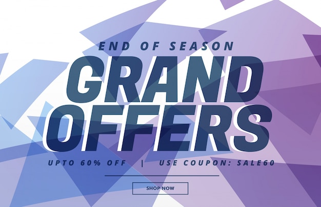 abstract sale banner poster design for grand sale