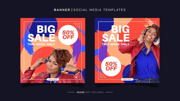 Abstract sale banner templates