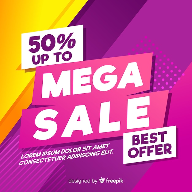 Vector abstract sale promotion banner template